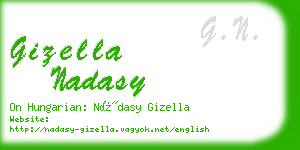 gizella nadasy business card